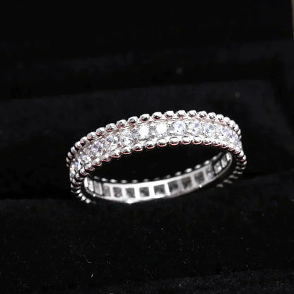 [Love's Uplift]PERLEE DIAMOND SILVER RING