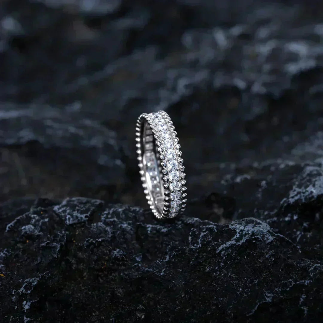 [Love's Uplift]PERLEE DIAMOND SILVER RING