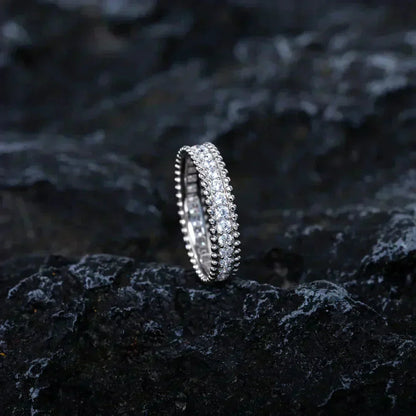 [Love's Uplift]PERLEE DIAMOND SILVER RING