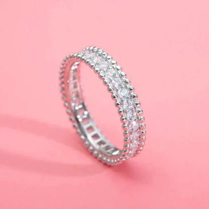 [Love's Uplift]PERLEE DIAMOND SILVER RING