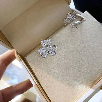 [Love's Uplift]CLOVER COMOS DIAMOND EARRINGS SILVER