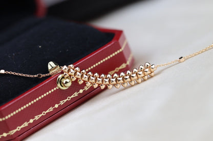 [Love's Uplift]CLASH PINK GOLD NECKLACE