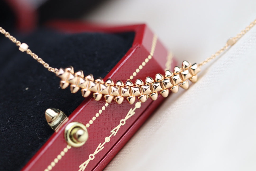 [Love's Uplift]CLASH PINK GOLD NECKLACE