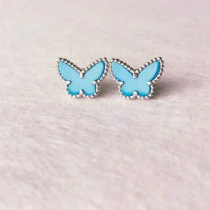 [Love's Uplift]BUTTERFLY TURQUOISE EARRINGS SILVER