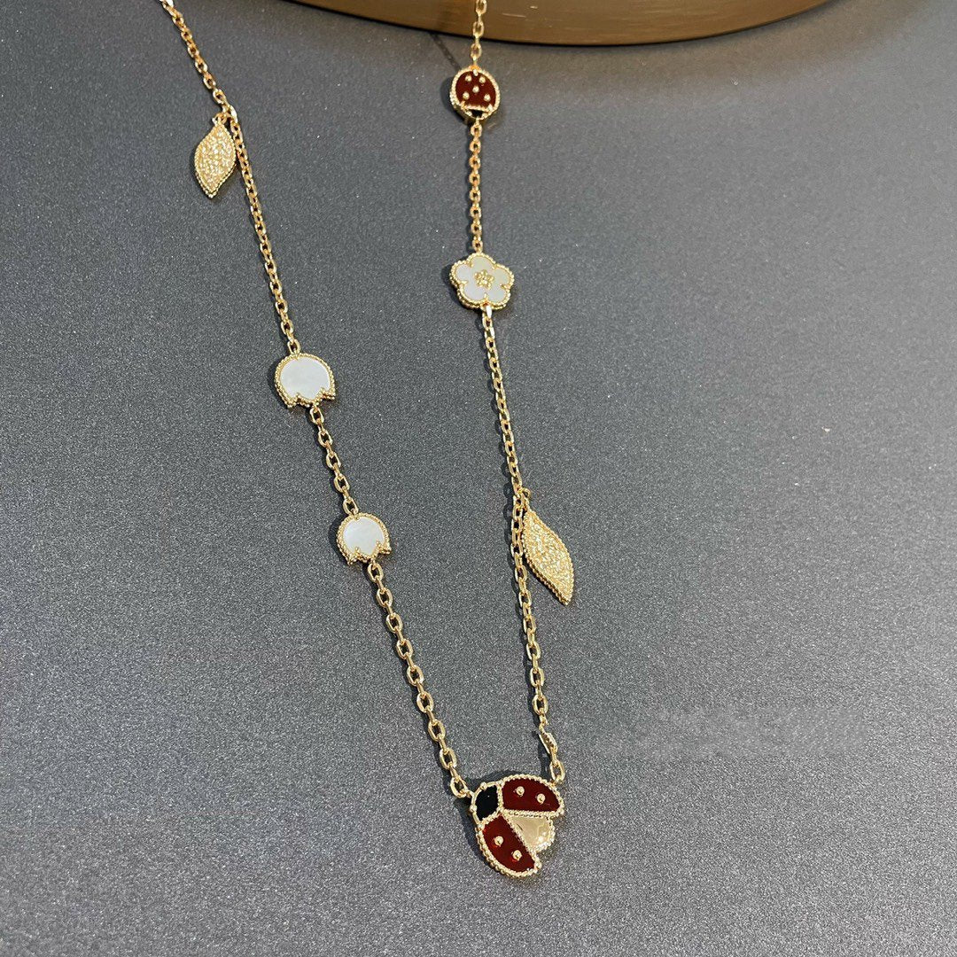 [Love's Uplift]LUCKY SPRING 15 MOTIFS GOLD NECKLACE