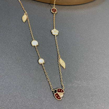 [Love's Uplift]LUCKY SPRING 15 MOTIFS GOLD NECKLACE