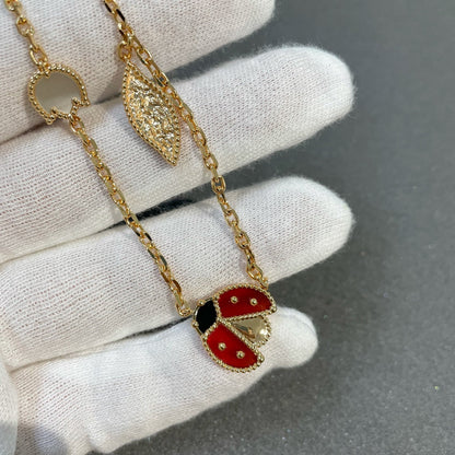 [Love's Uplift]LUCKY SPRING 15 MOTIFS GOLD NECKLACE