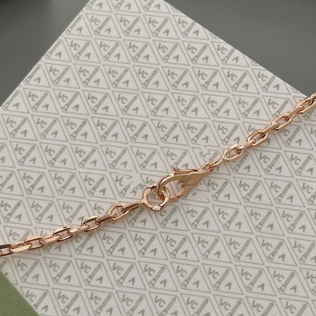 [Love's Uplift]LUCKY SPRING 15 MOTIFS ROSE GOLD NECKLACE