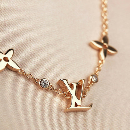 [Love's Uplift]STAR AND SUN 7 MOTIFS GOLD BRACELET