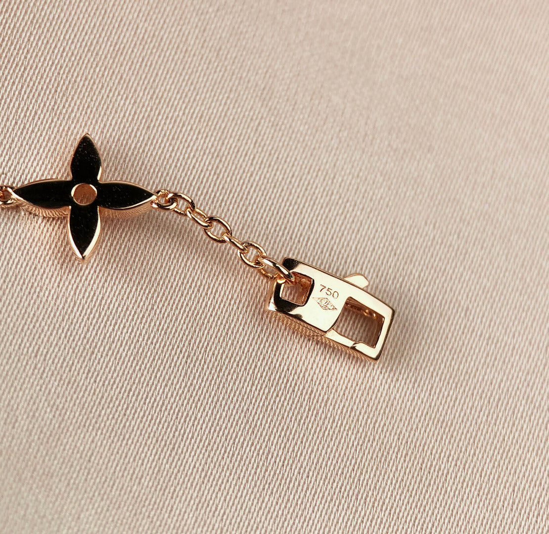 [Love's Uplift]STAR AND SUN 7 MOTIFS GOLD BRACELET