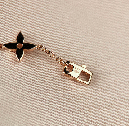 [Love's Uplift]STAR AND SUN 7 MOTIFS GOLD BRACELET