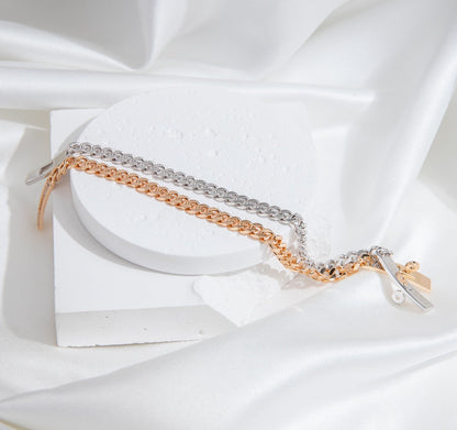 [Love's Uplift]KELLY CHAIN SILVER DIAMOND BRACELET