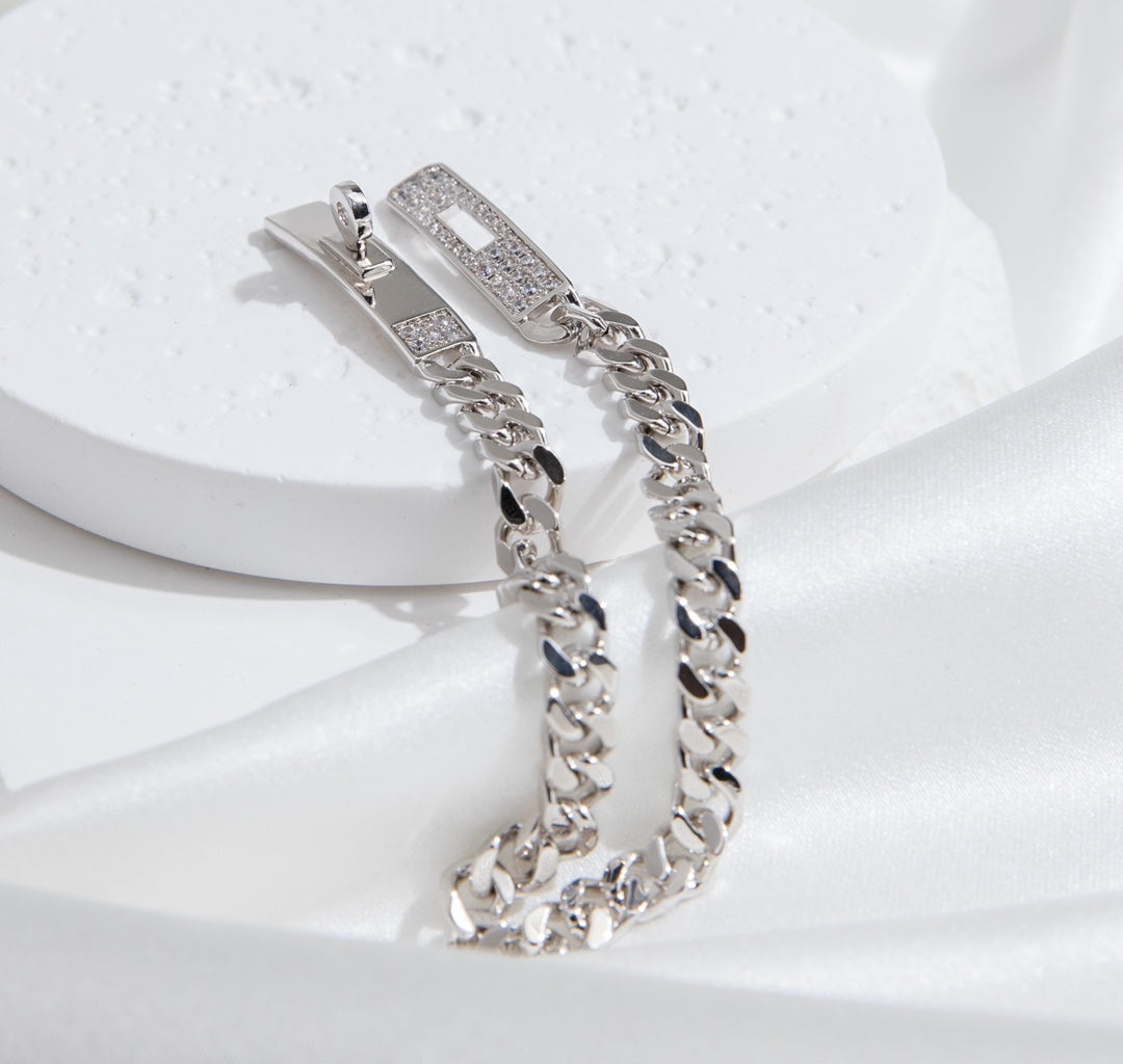 [Love's Uplift]KELLY CHAIN SILVER DIAMOND BRACELET