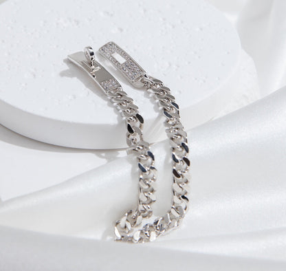 [Love's Uplift]KELLY CHAIN SILVER DIAMOND BRACELET