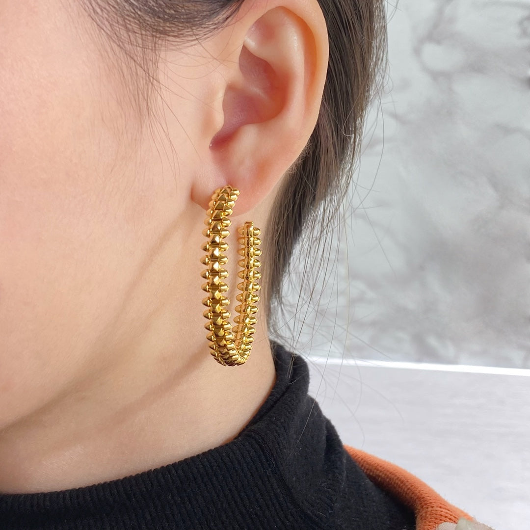 [Love's Uplift]CLASH HOOP LARGE EARRINGS