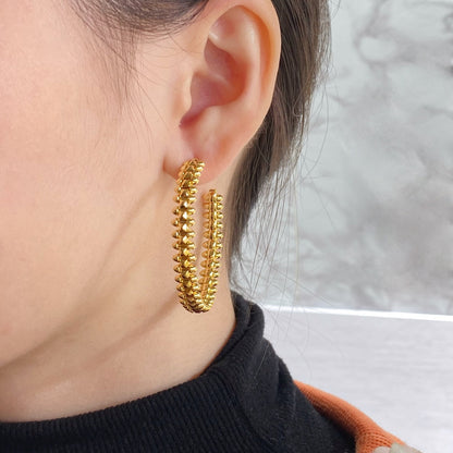 [Love's Uplift]CLASH HOOP LARGE EARRINGS