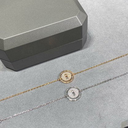 [Love's Uplift ]LUCKY MOVE DIAMOND PAVED BRACELET