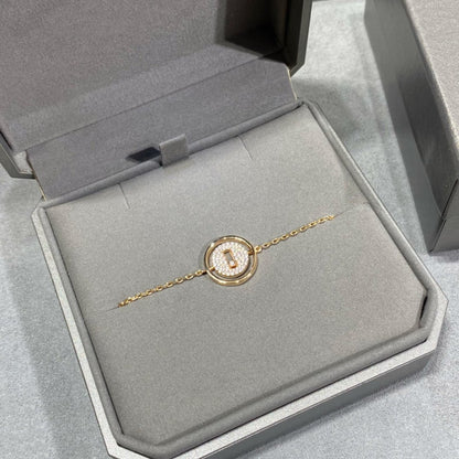 [Love's Uplift ]LUCKY MOVE DIAMOND PAVED BRACELET