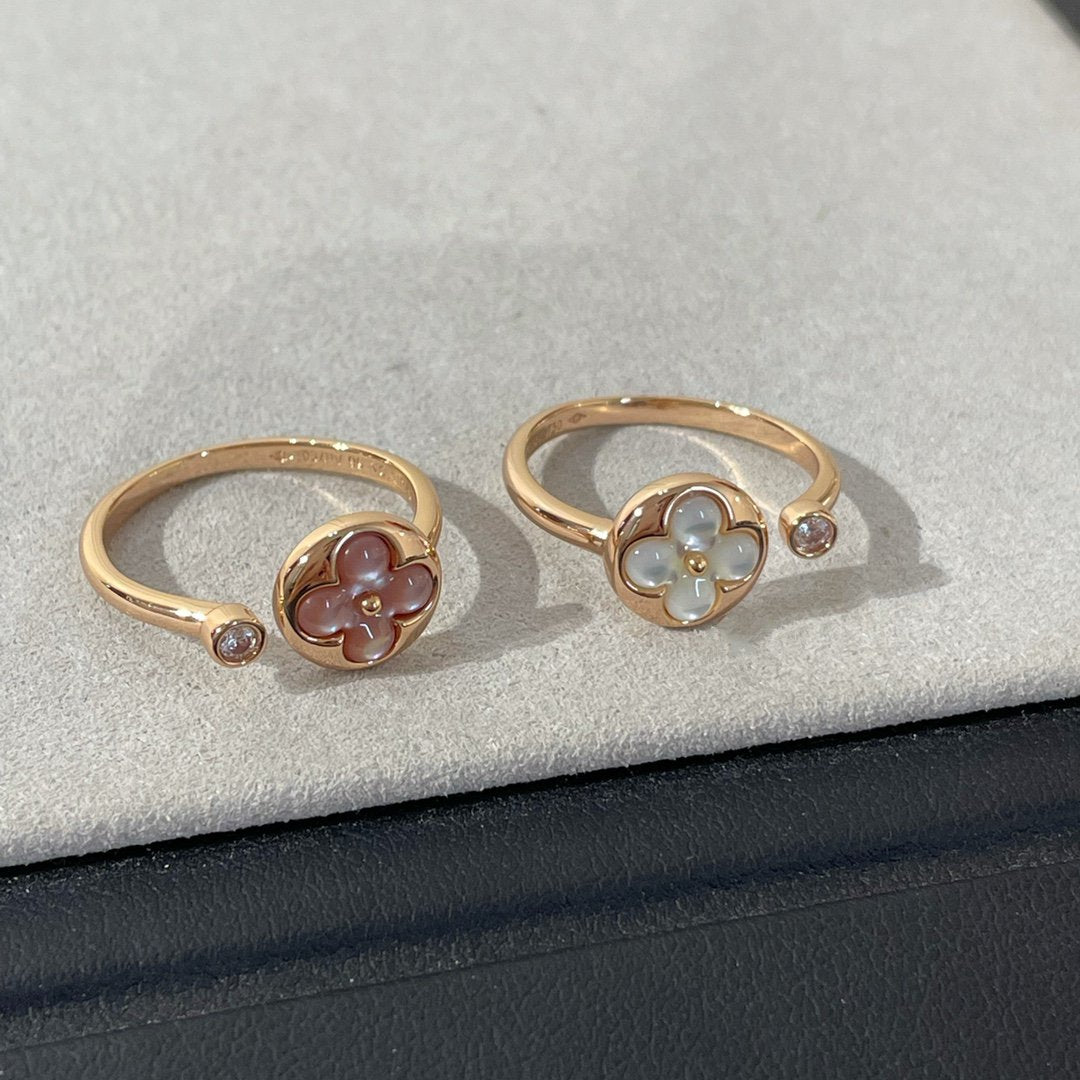 [Love's Uplift]SUN 1 DIAMOND PINK MOP RING
