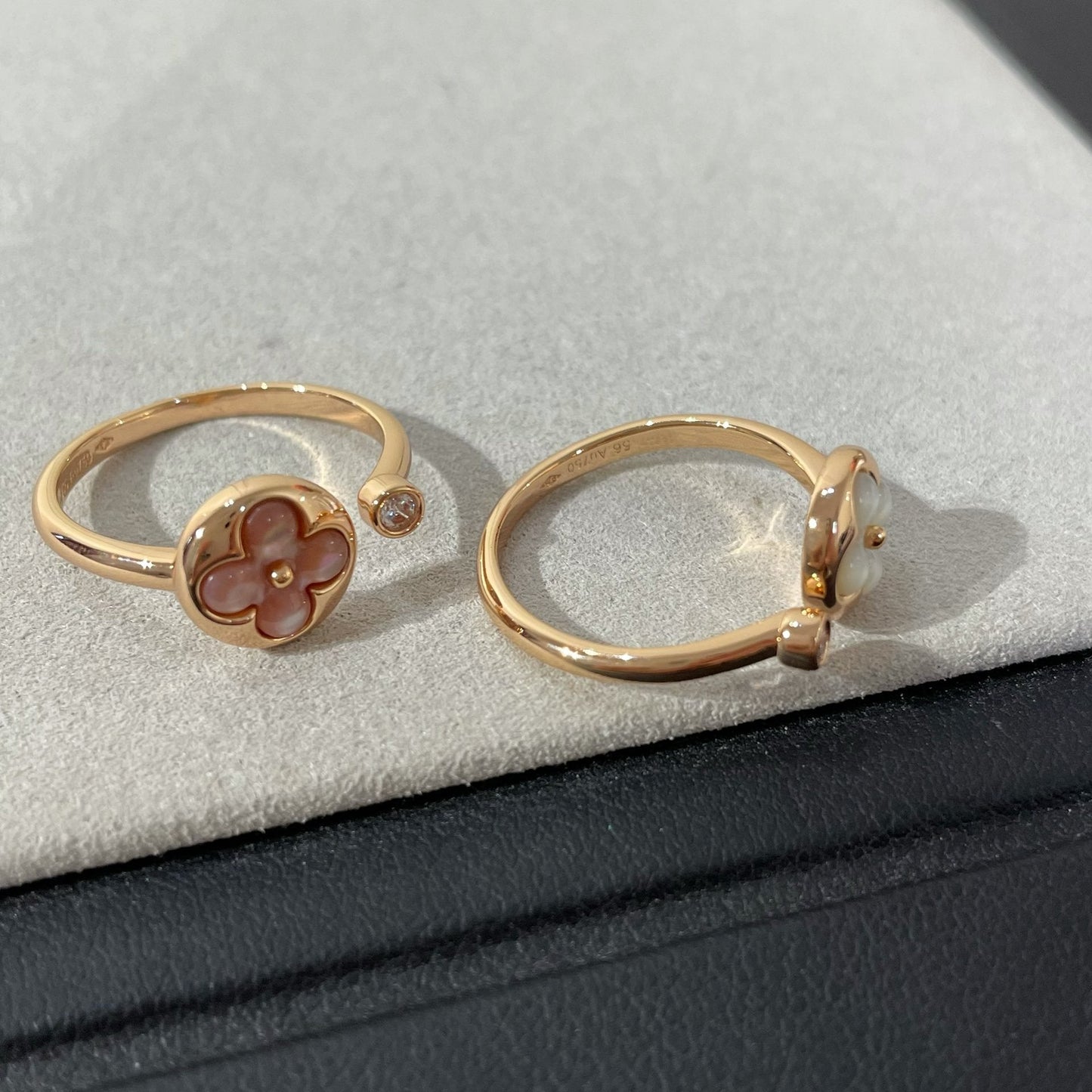 [Love's Uplift]SUN 1 DIAMOND PINK MOP RING
