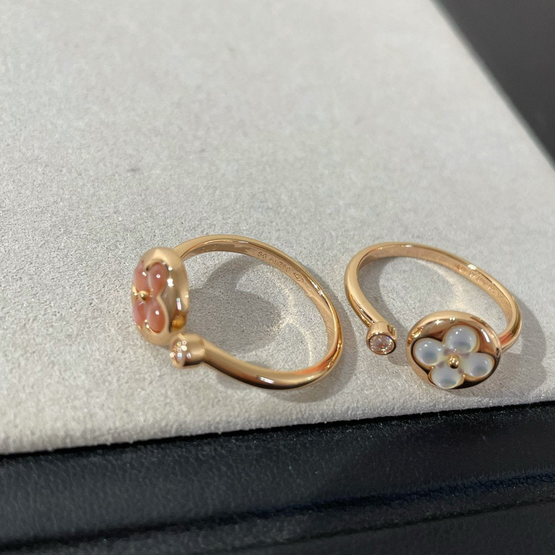 [Love's Uplift]SUN 1 DIAMOND PINK MOP RING