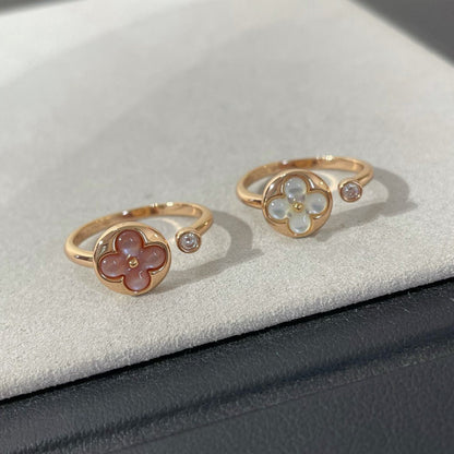 [Love's Uplift]SUN 1 DIAMOND PINK MOP RING