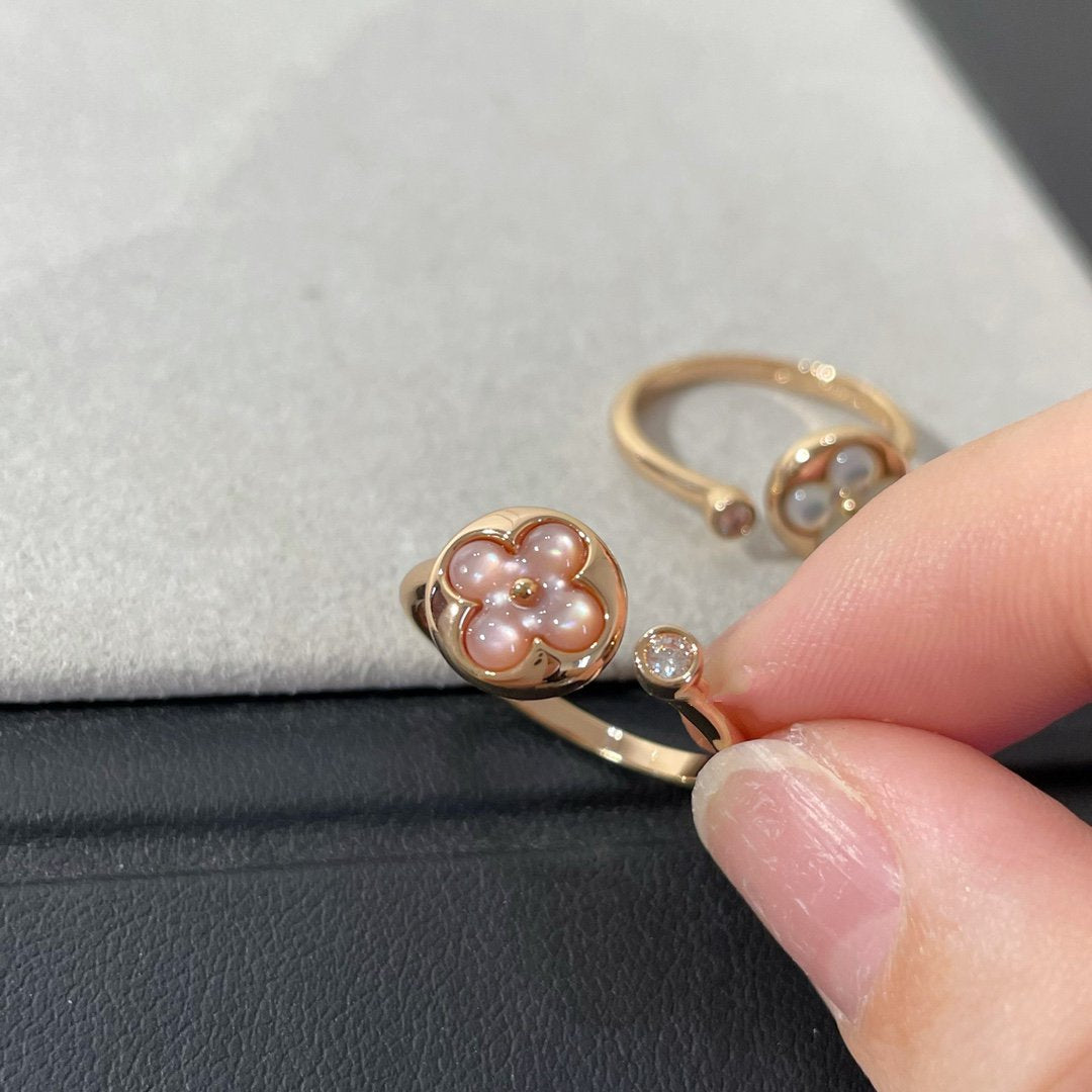 [Love's Uplift]SUN 1 DIAMOND PINK MOP RING