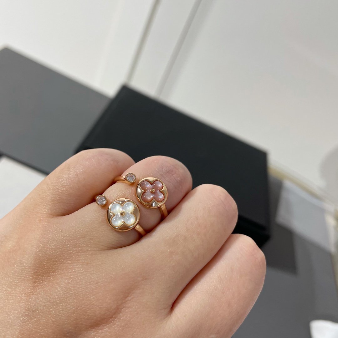 [Love's Uplift]SUN 1 DIAMOND PINK MOP RING