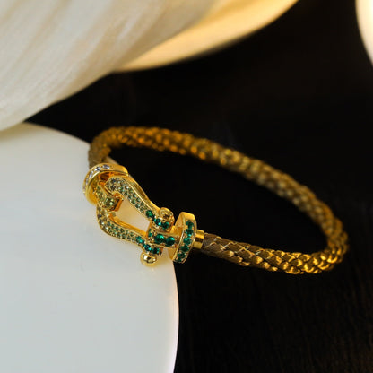 [Love's Uplift]FORCE 10 GOLD GREEN DIAMOND PAVED