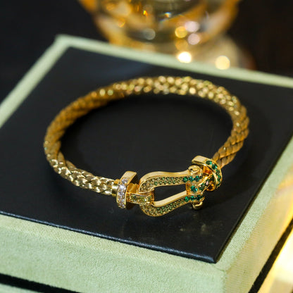 [Love's Uplift]FORCE 10 GOLD GREEN DIAMOND PAVED