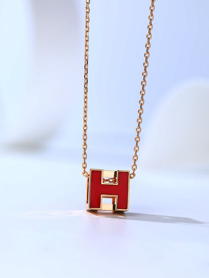 [Love's Uplift]H CAGE PINK GOLD NECKLACE