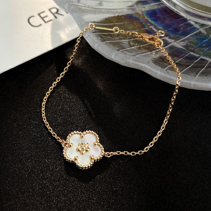 [Love's Uplift]LUCKY SPRING ROSE GOLD MOP BRACELET