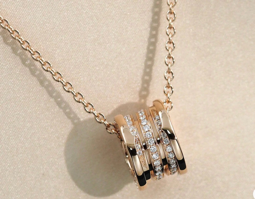 [Love's Uplift]ZERO 1 PINK GOLD DIAMOND NECKLACE
