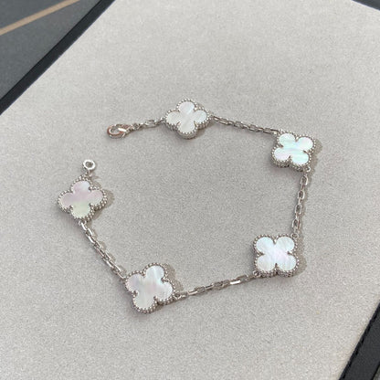 [Love's Uplift]CLOVER SILVER MOP 5 MOTIF BRACELET