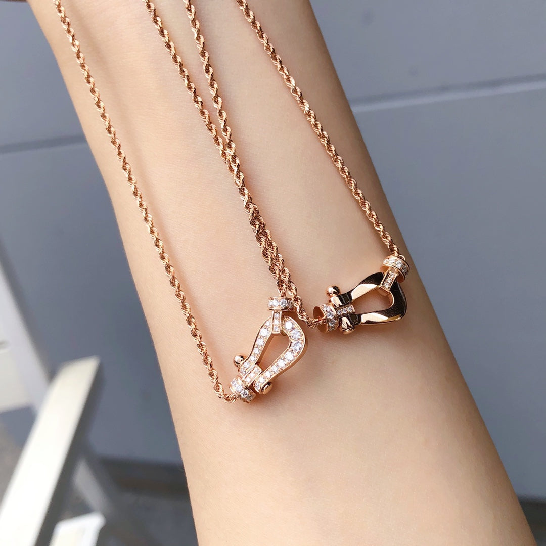 [Love's Uplift]FORCE 10 PINK GOLD DIAMOND NECKLACE