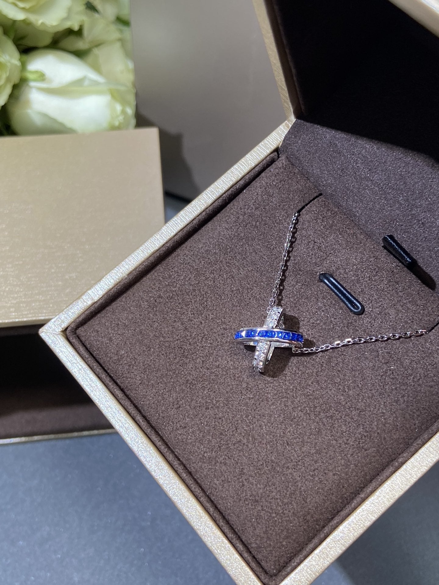 [Love's Uplift]LIENS DIAMOND SILVER NECKLACE