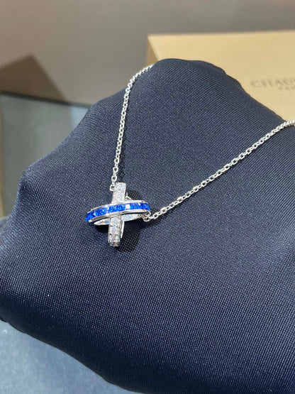 [Love's Uplift]LIENS DIAMOND SILVER NECKLACE