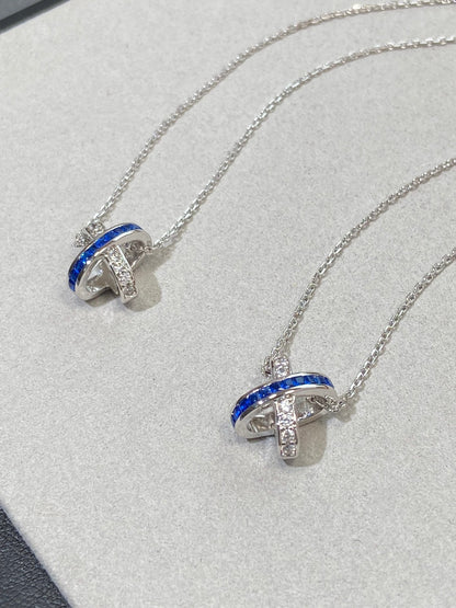 [Love's Uplift]LIENS DIAMOND SILVER NECKLACE