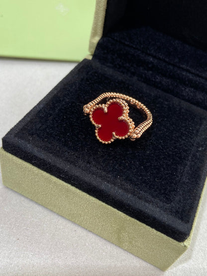 [Love's Uplift]CLOVER RIVERSIBLE PINK GOLD RING