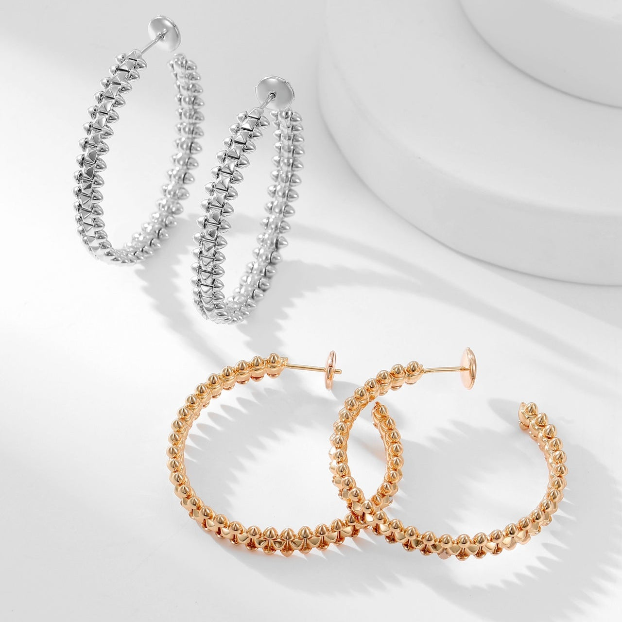 [Love's Uplift]CLASH HOOP LARGE EARRINGS