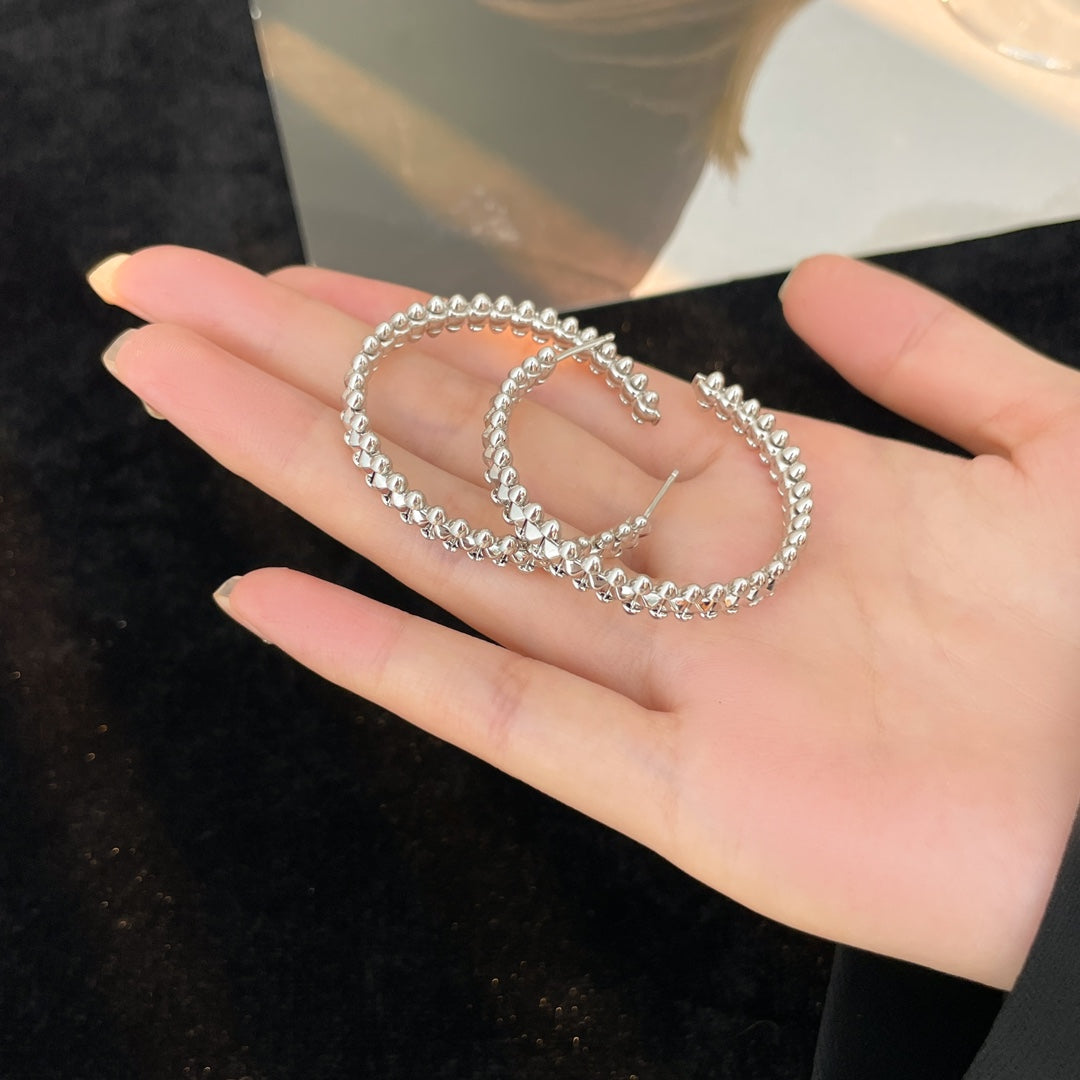 [Love's Uplift]CLASH HOOP LARGE EARRINGS