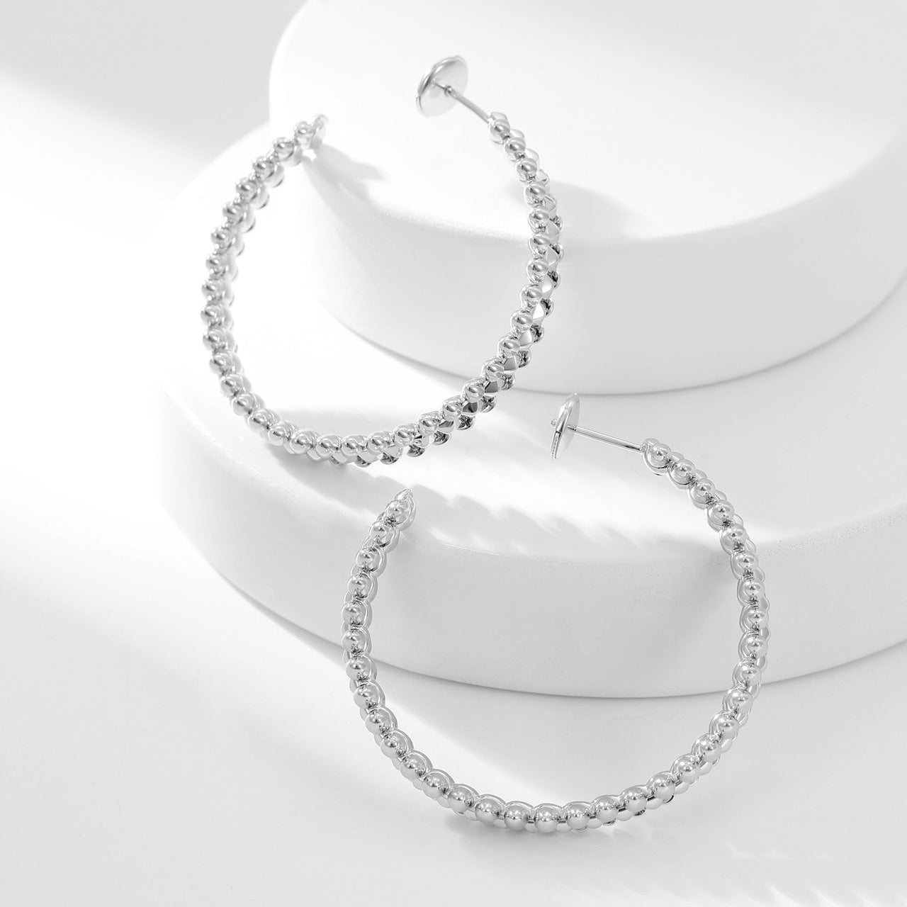 [Love's Uplift]CLASH HOOP LARGE EARRINGS