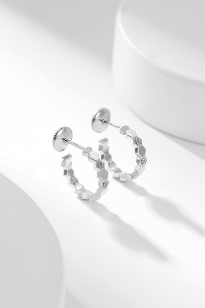 [Love's Uplift]BEE LOVE DIAMOND HOOP EARRINGS