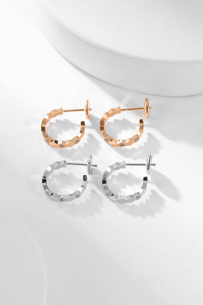[Love's Uplift]BEE LOVE DIAMOND HOOP EARRINGS
