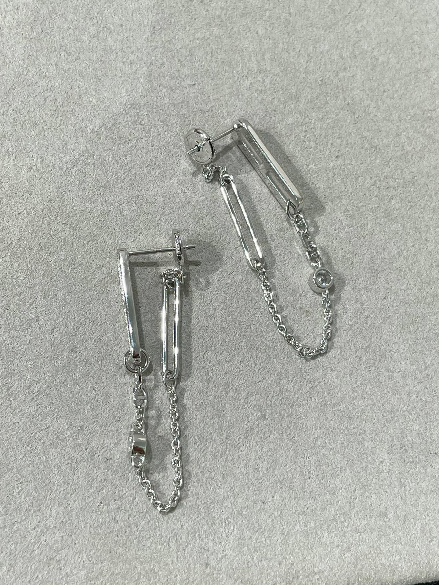 [Love's Uplift]CHAINE CHAOS DIAMOND DROP EARRINGS