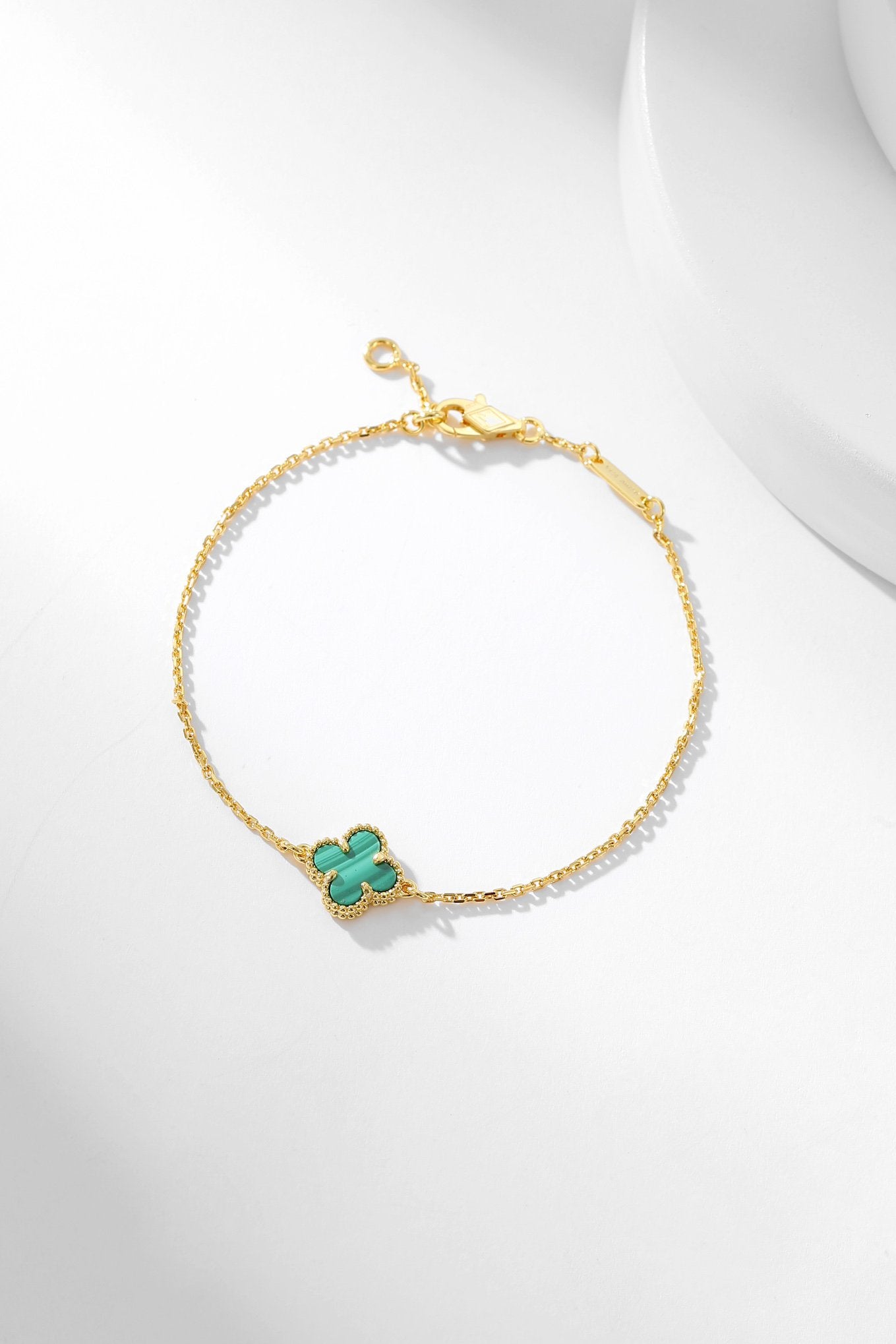 [Love's Uplift]CLOVER BRACELET MALACHITE 1 MOTIF
