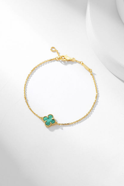 [Love's Uplift]CLOVER BRACELET MALACHITE 1 MOTIF