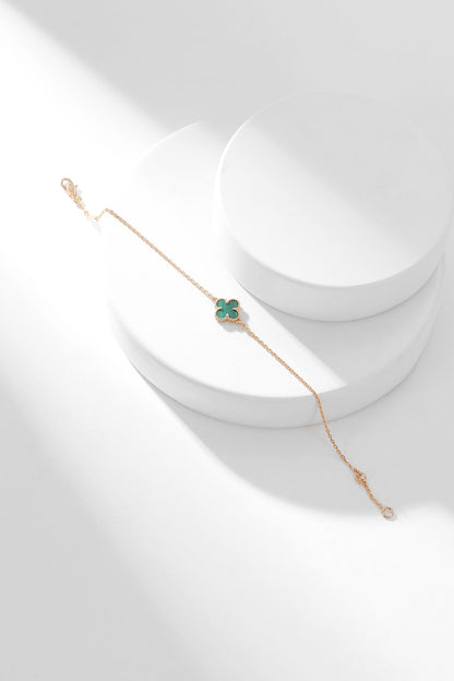 [Love's Uplift]CLOVER BRACELET MALACHITE 1 MOTIF