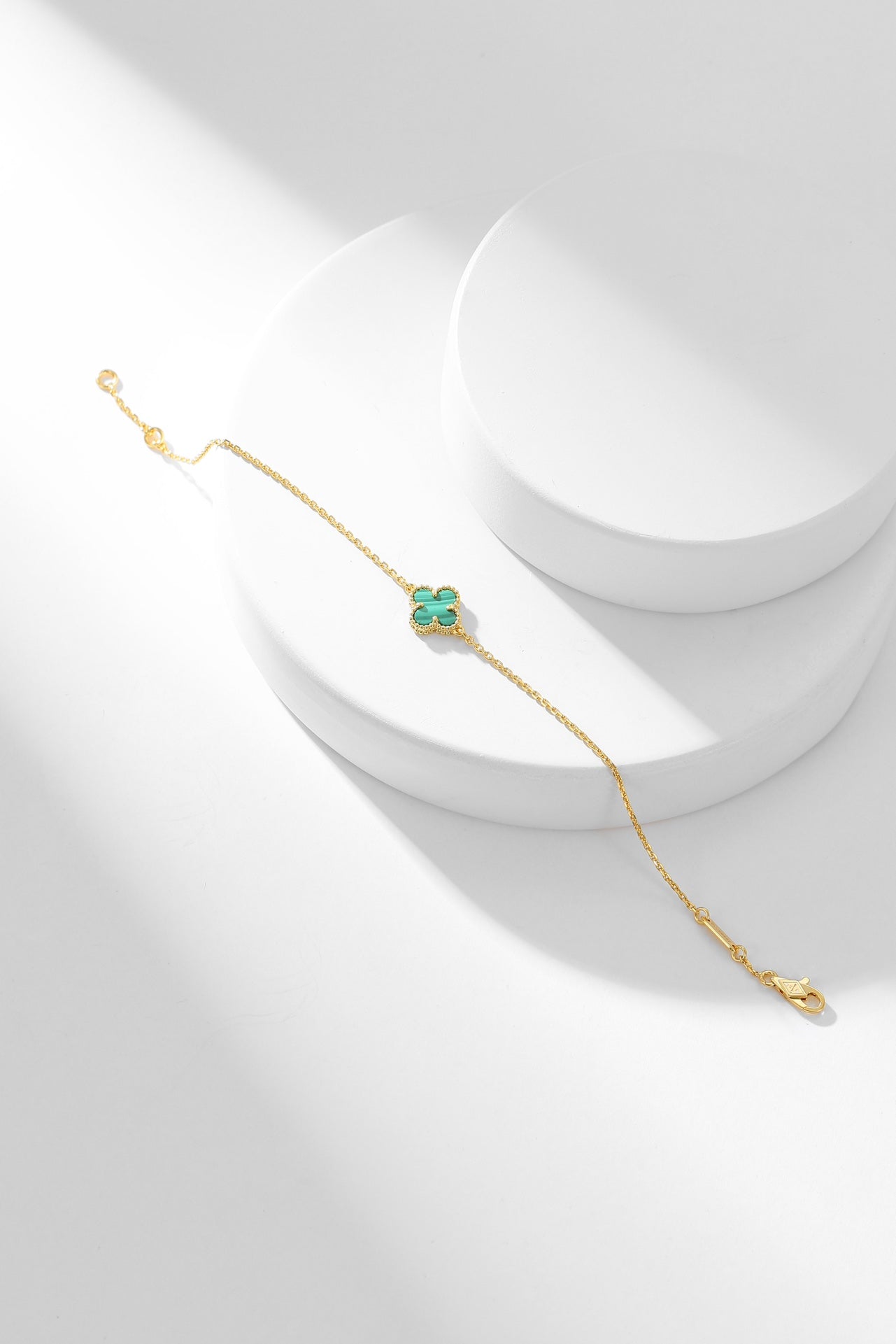 [Love's Uplift]CLOVER BRACELET MALACHITE 1 MOTIF