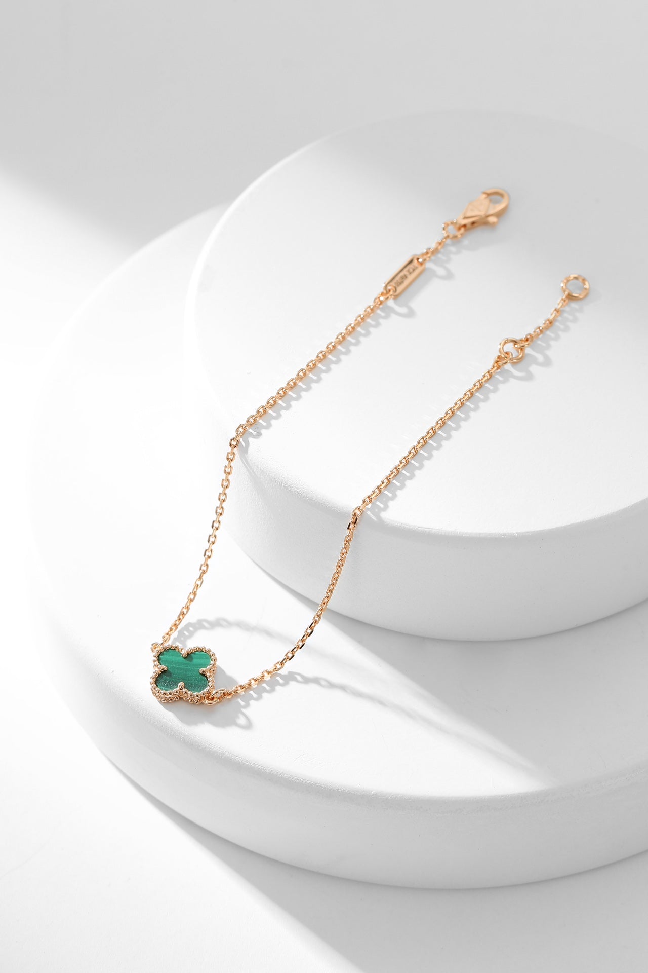 [Love's Uplift]CLOVER BRACELET MALACHITE 1 MOTIF